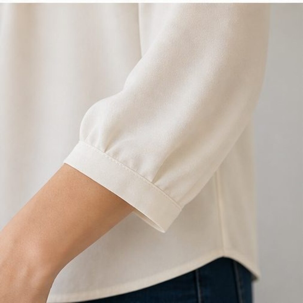 Cream Smocked Top - Picture 5 of 6